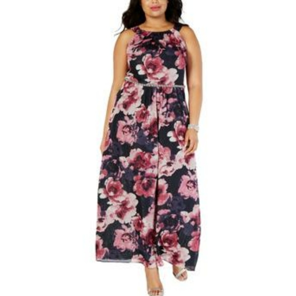 SLNY Dresses & Skirts - SLNY Womens Plus Floral Embellished Evening Dress SLNY Dresses & Skirts - SLNY Womens Plus Floral Embellished Evening Dress
